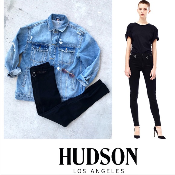 Hudson Jeans Denim - Hudson Jeans Kooper Coated Skinny Jeans